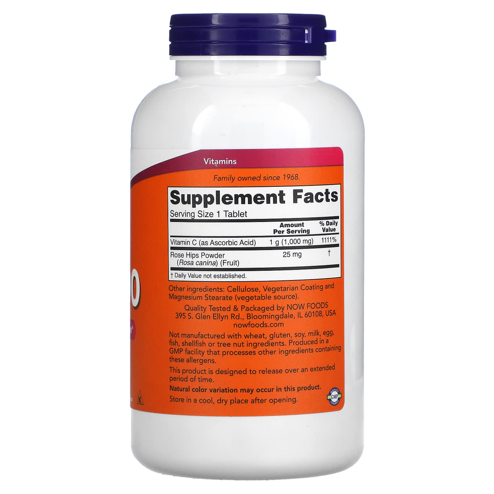 NOW Foods, C-1000, 250 Comprimidos - Imagem 2