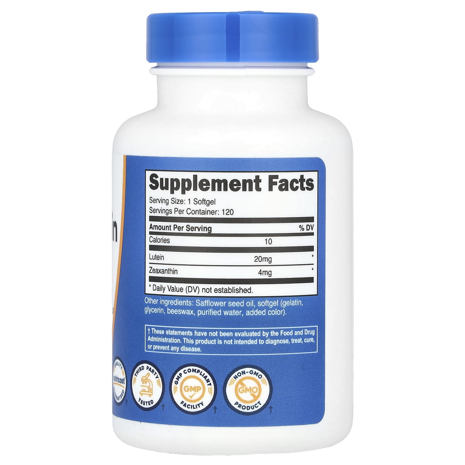 Nutricost, Zeaxantina com Luteína, 120 Cápsulas Softgel - Imagem 2
