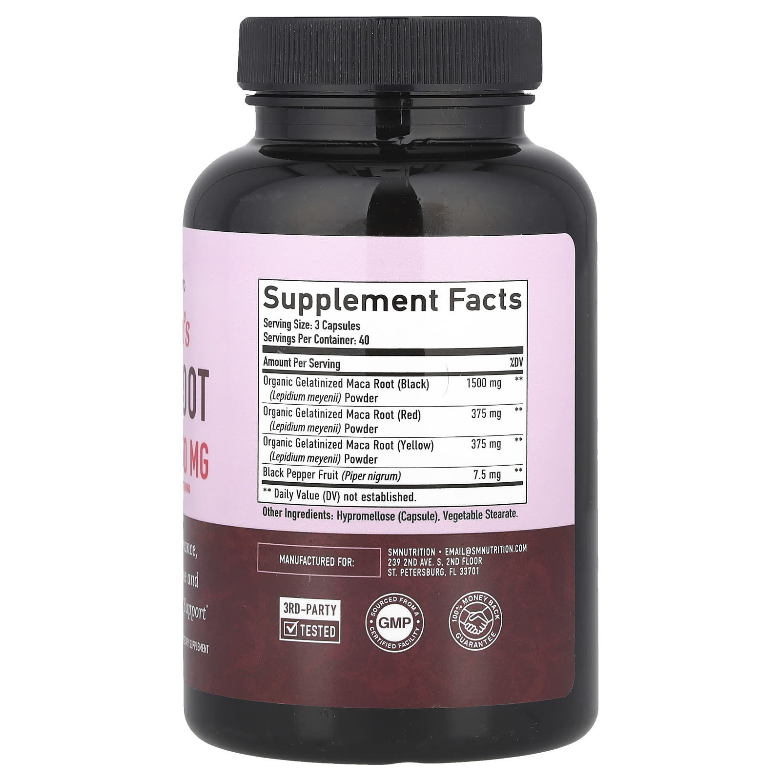 SMNutrition, Raiz de Maca-Peruana para Mulheres, 120 Cápsulas - Imagem 2