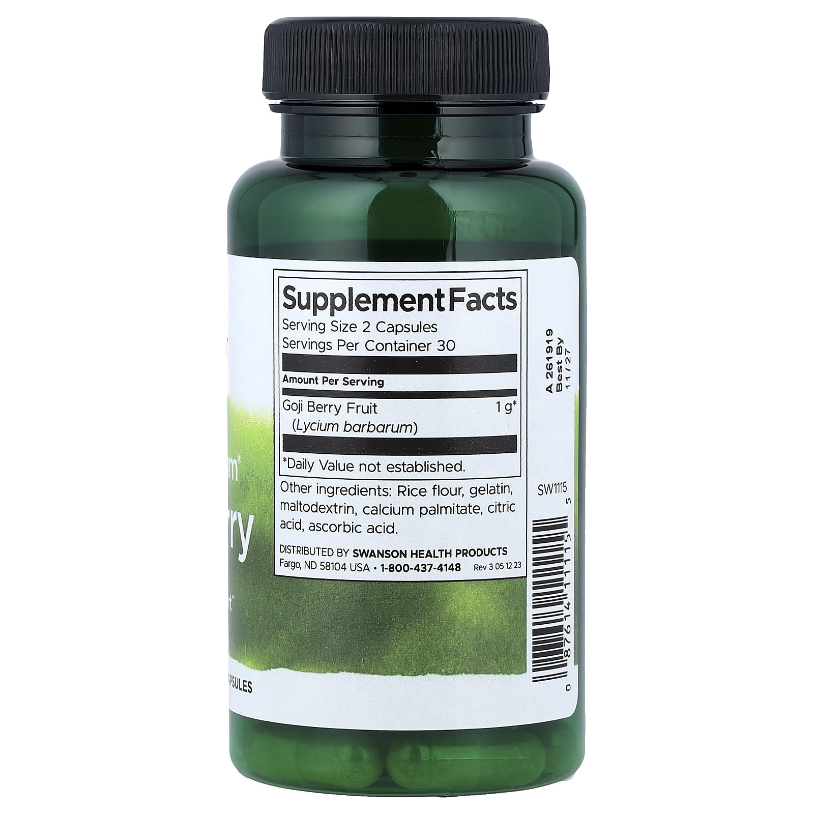 Swanson, Full Spectrum®, Goji Berry, 500 mg, 60 Cápsulas - Imagem 2