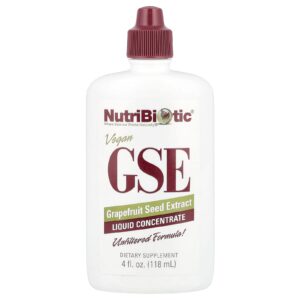 NutriBiotic, Extrato Vegano da Semente de Toranja GSE, Concentrado Líquido, 100 mg, 118 ml (4 fl oz)