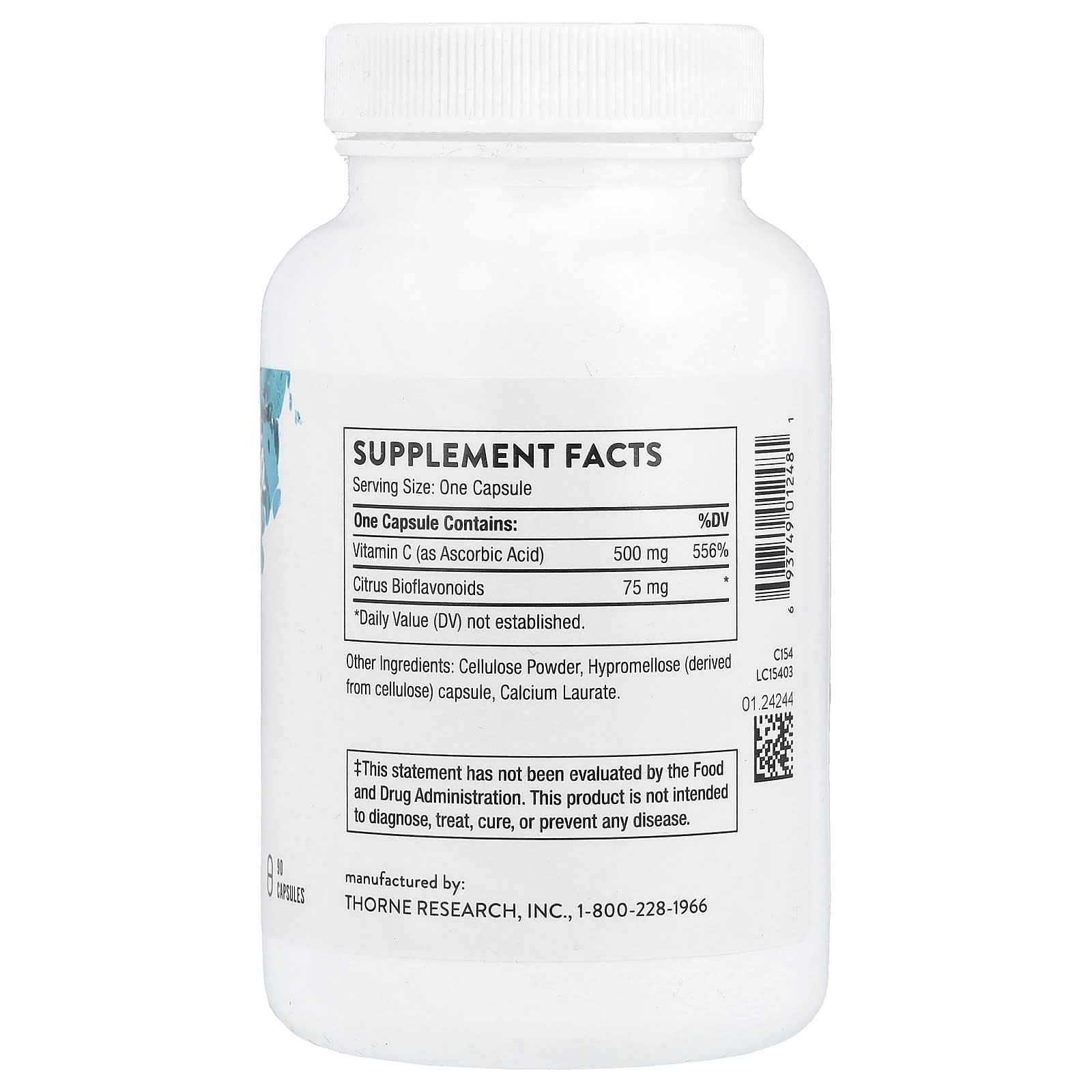 Thorne, Vitamina C com Flavonoides, 90 Cápsulas - Imagem 2