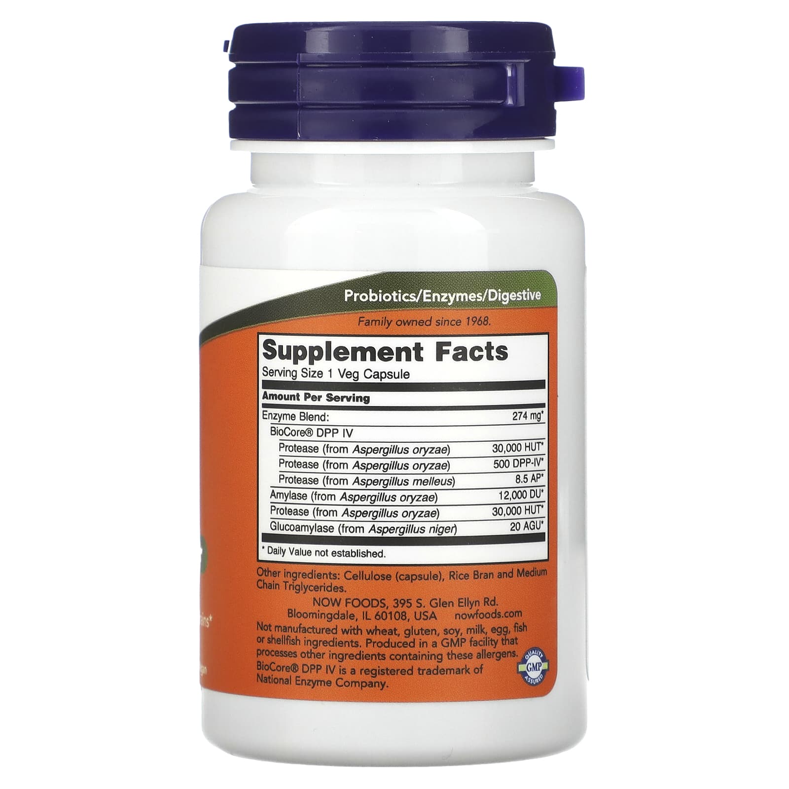 NOW Foods, Gluten Digest, 60 Cápsulas Vegetais - Imagem 2