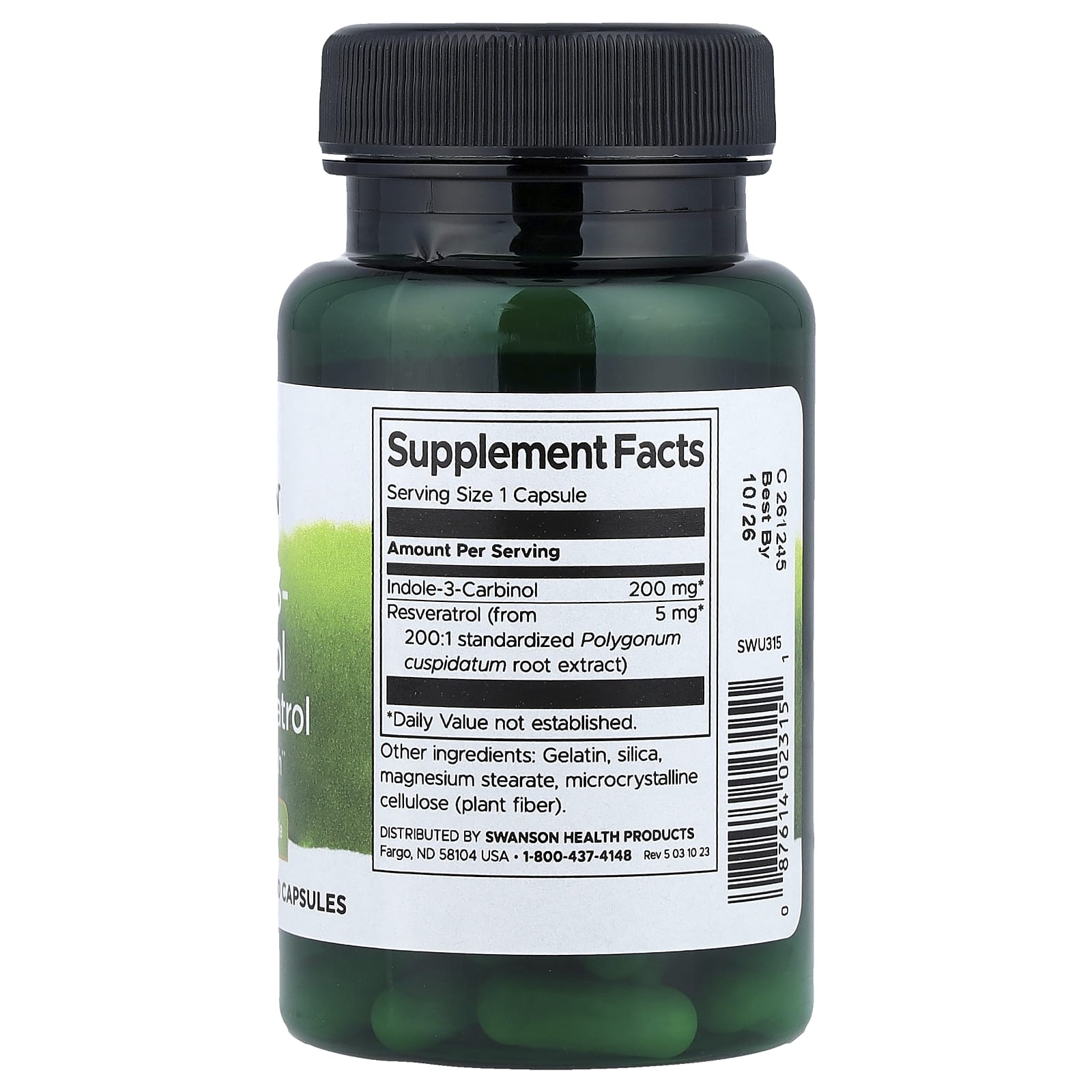 Swanson, Indole-3-Carbinol com Resveratrol, 60 Cápsulas - Imagem 2