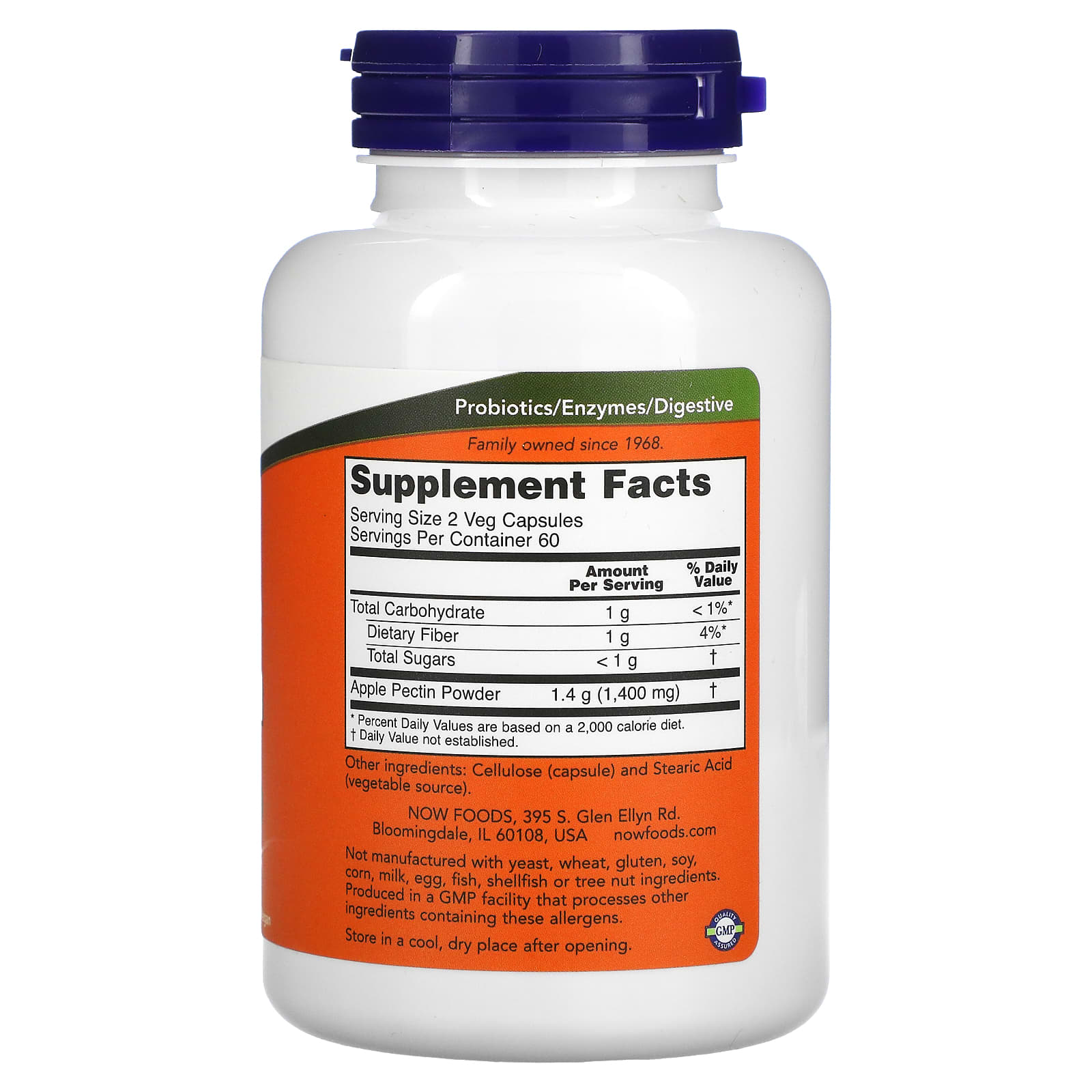 NOW Foods, Pectina de Maçã, 700 mg, 120 Cápsulas Vegetais - Imagem 2