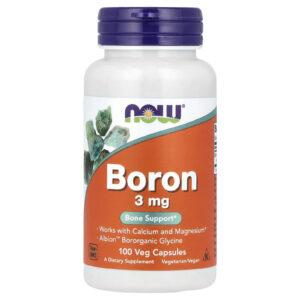 NOW Foods, Boro, 3 mg, 100 Cápsulas Vegetais