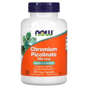 NOW Foods, Picolinato de Cromo, 200 mcg, 250 Cápsulas Vegetais