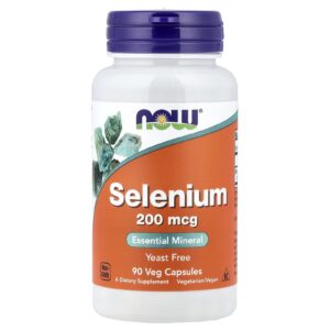 NOW Foods, Selênio, 200 mcg, 90 Cápsulas Vegetais