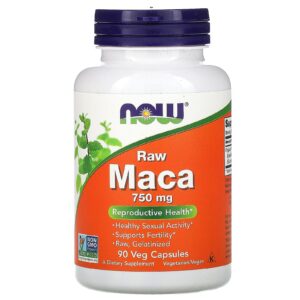 NOW Foods, Maca Crua, 750 mg, 90 Cápsulas Vegetais