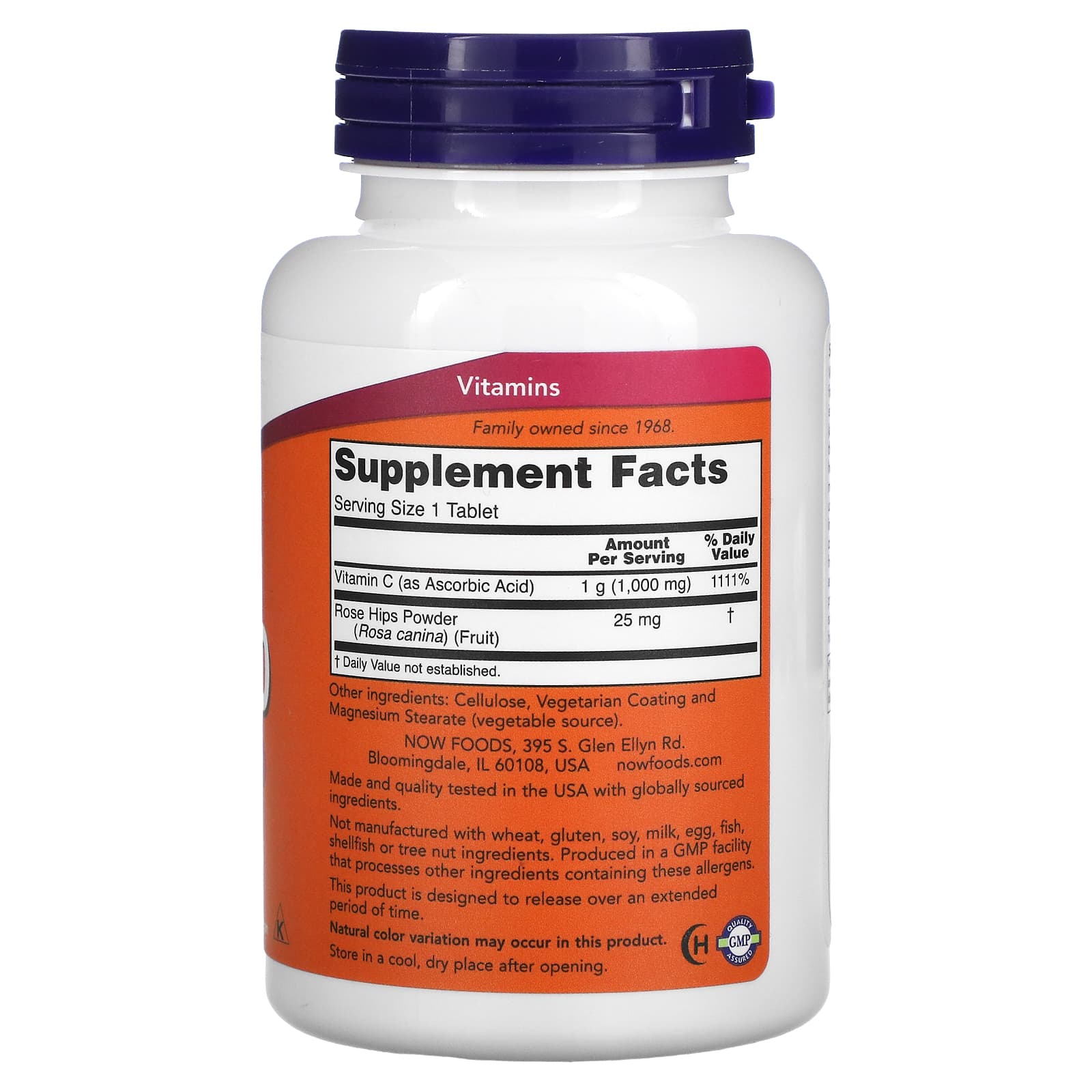 NOW Foods, C-1000, 100 Comprimidos - Imagem 2