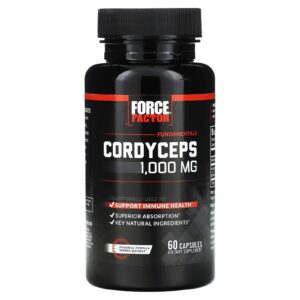 Force Factor, Fundamentals, Cordyceps, 60 Cápsulas