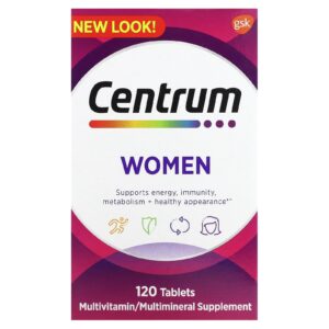 Centrum, Multivitamínico para Mulheres, 120 Comprimidos