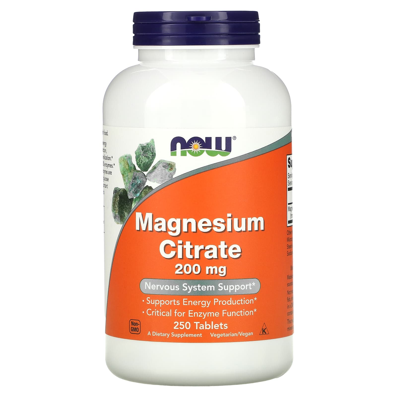 NOW Foods, Citrato de Magnésio, 200 mg, 250 Comprimidos