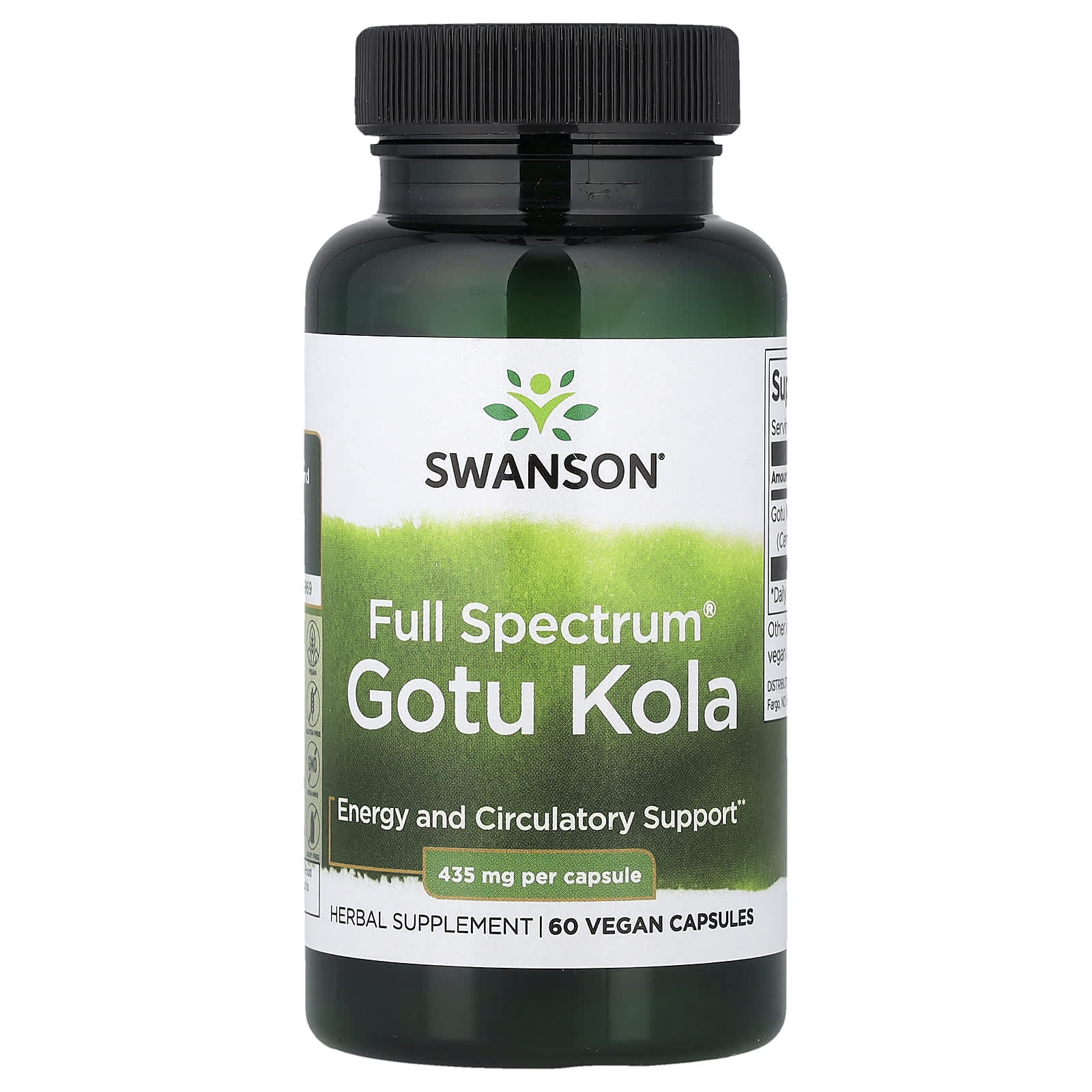 Swanson, Gotu Kola Full Spectrum®, 435 mg, 60 Cápsulas