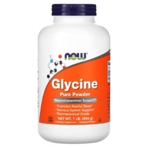 NOW Foods, Glicina, Pó Puro, 1 lb (454 g)
