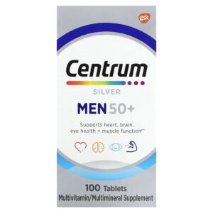 Centrum, Silver Men, 50+, 100 Comprimidos