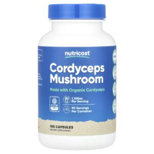 Nutricost, Cogumelo Cordyceps, 180 Cápsulas (550 mg por Cápsula)