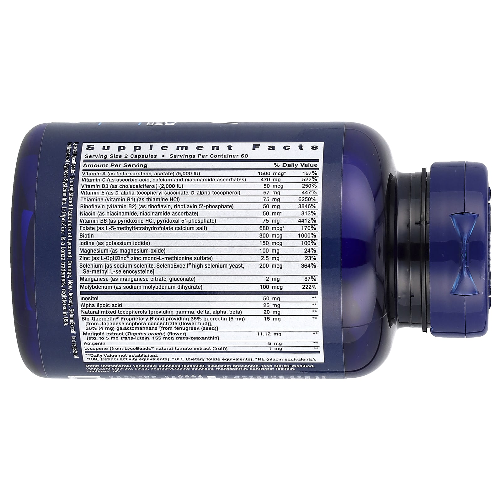 Life Extension, Multivitamínico 2 por Dia, V2, 120 Cápsulas - Imagem 2