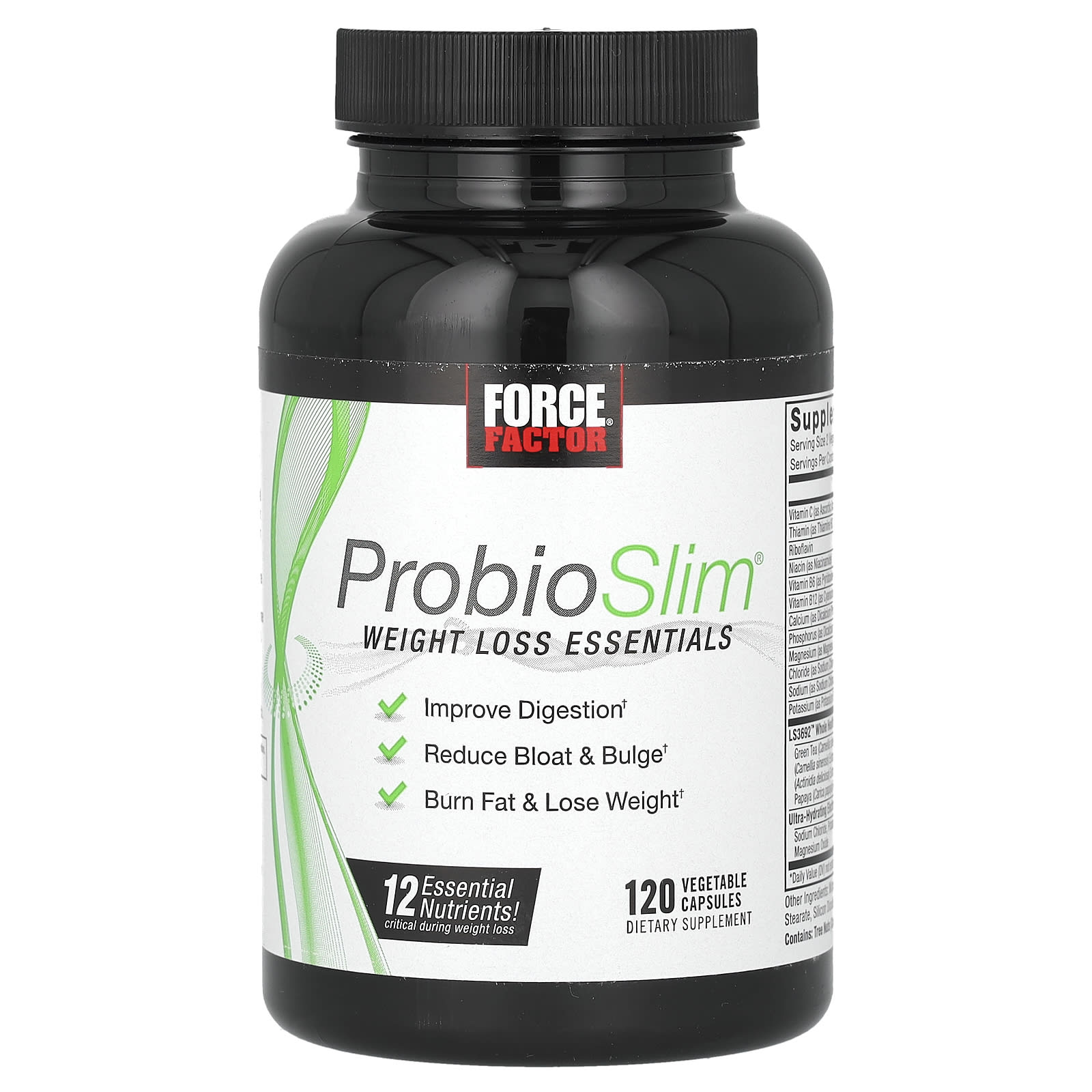 Force Factor, ProbioSlim, Essenciais para a Perda de Peso, 120 Cápsulas Vegetais