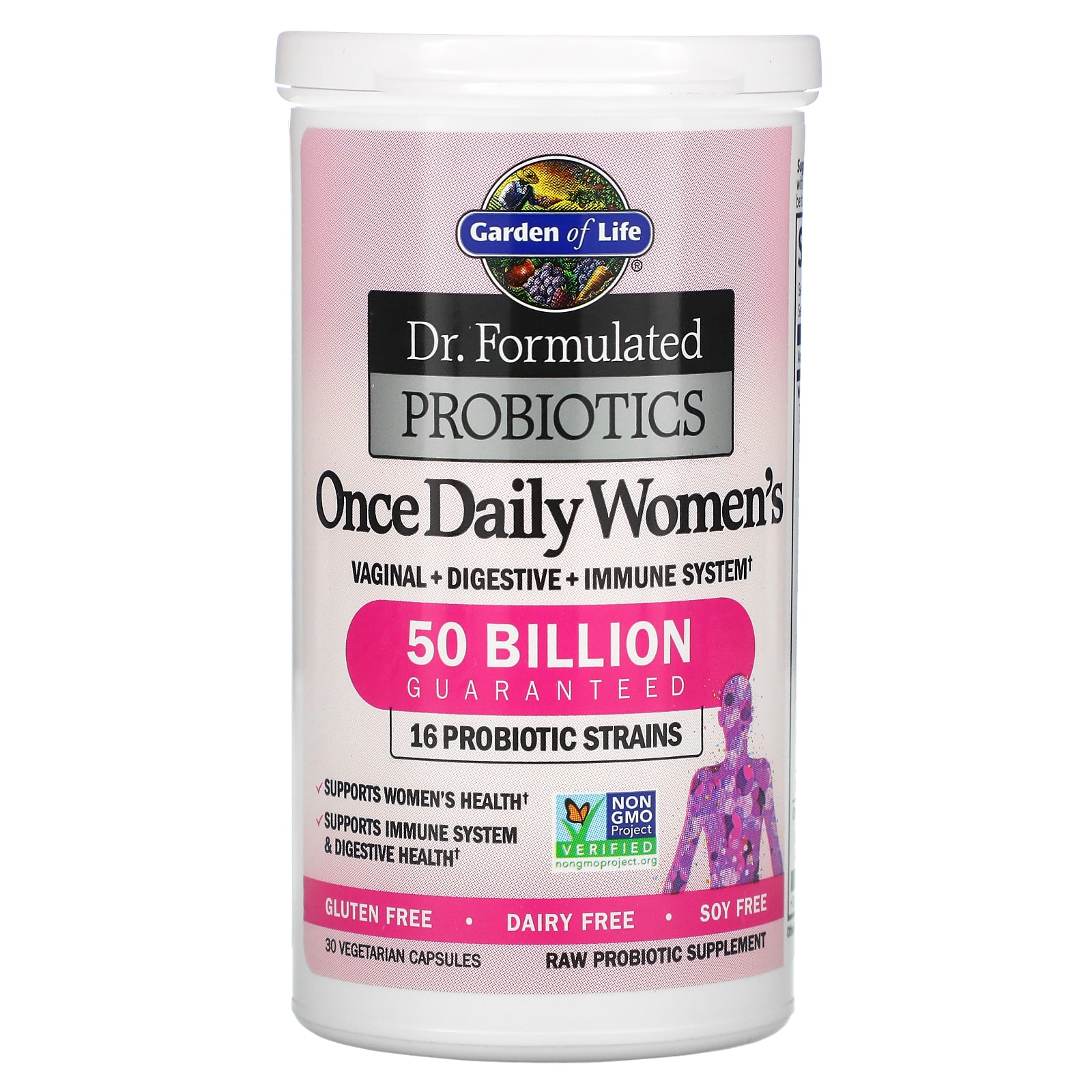 Garden of Life, do Dr. Probióticos Formulados, Uma Vez ao Dia para Mulheres, 50 Bilhões, 30 Cápsulas Vegetarianas - Imagem 3