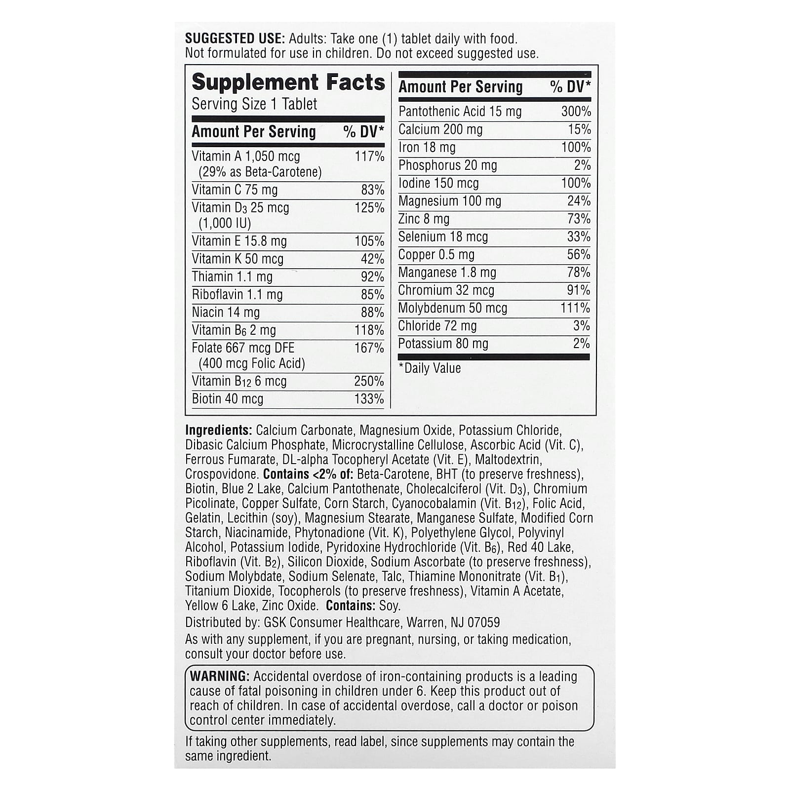 Centrum, Multivitamínico para Mulheres, 120 Comprimidos - Imagem 2