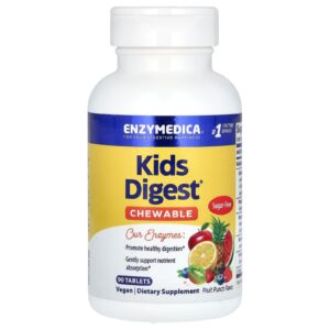 Enzymedica, Kids Digest, Sabor Ponche de Frutas, 90 Comprimidos