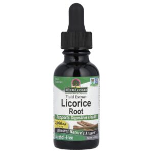 Nature's Answer, Extrato de Fluido da Raiz de Alcaçuz, Sem Álcool, 2.000 mg, 30 ml (1 fl oz)