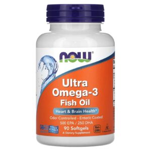 NOW Foods, Óleo de Peixe Ultra Ômega-3, 90 Cápsulas Softgel