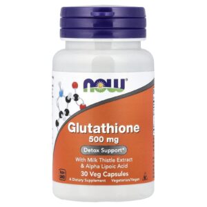 NOW Foods, Glutationa, 30 Cápsulas Vegetais