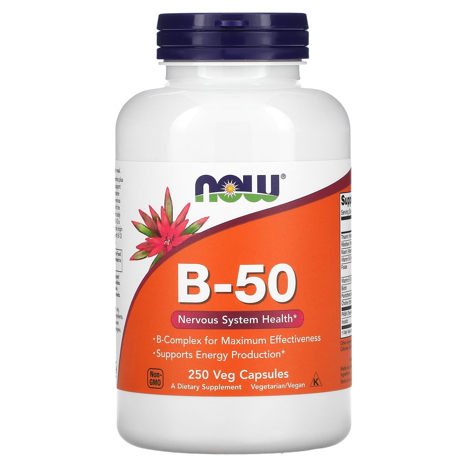 NOW Foods, B-50, 250 Cápsulas Vegetais