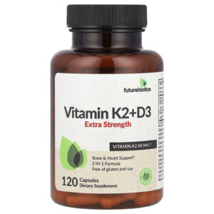 Futurebiotics, Vitamina K2 + D3, 120 Cápsulas