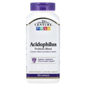 21st Century, Mistura Probiótica Acidophilus, 150 Cápsulas