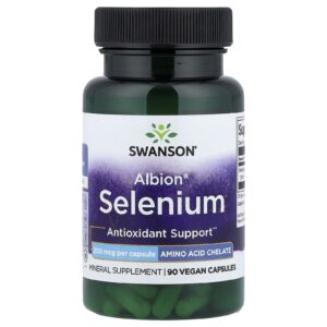 Swanson, Selênio Albion®, 200 mcg, 90 Cápsulas Veganas
