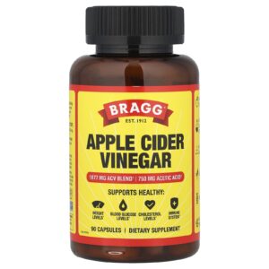 Bragg, Vinagre de Maçã, 90 Cápsulas