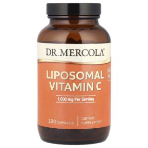 Dr. Mercola, Vitamina C Lipossomal, 180 Cápsulas (500 mg por Cápsula)
