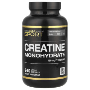 California Gold Nutrition, Sport, Creatina, 750 mg, 240 Cápsulas Vegetais