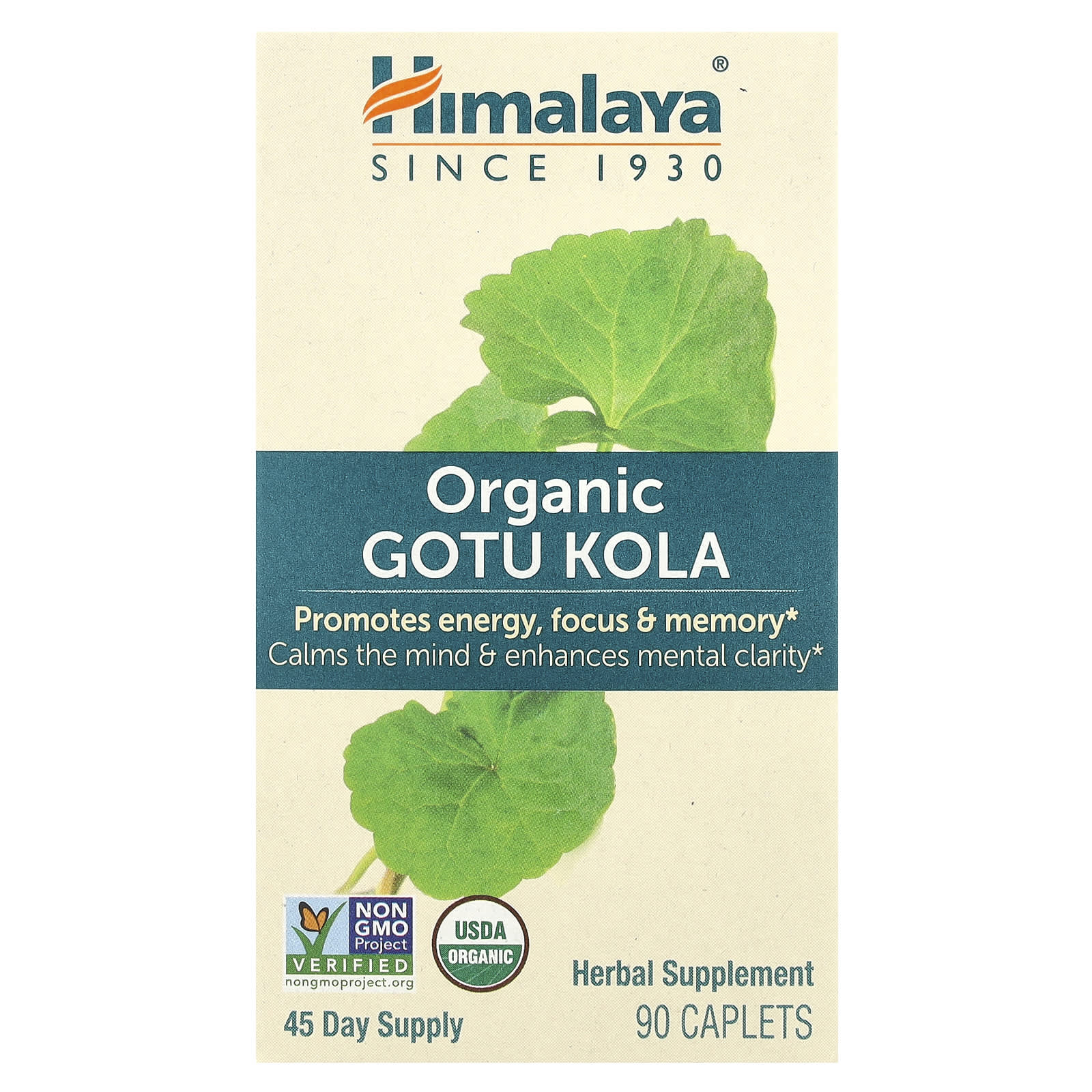 Himalaya, Kola de Gotu Orgânica, 90 Cápsulas