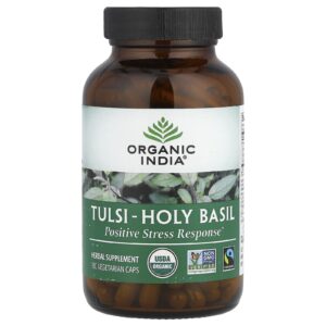 Organic India, Manjericão Tulsi-Santo, 180 Cápsulas Vegetarianas