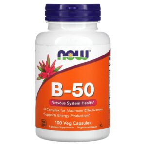 NOW Foods, B-50, 100 Cápsulas Vegetais