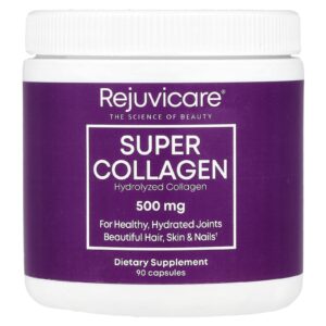 Rejuvicare, Super Collagen, 500 mg, 90 Cápsulas