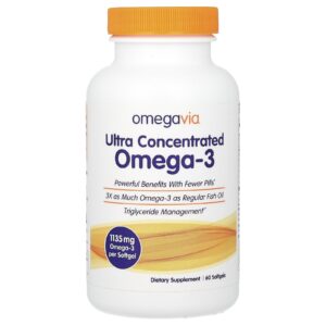 OmegaVia, Ômega-3 Ultraconcentrado, 1.135 mg, 60 Cápsulas Softgel