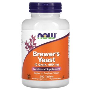 NOW Foods, Levedura de Cerveja, 650 mg (200 Comprimidos)