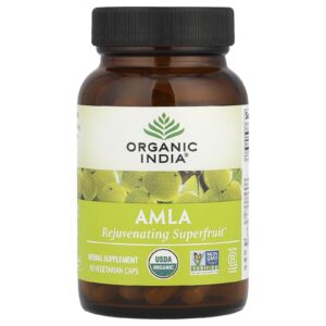 Organic India, Amla, 90 Cápsulas Vegetarianas (500 mg por Cápsula)