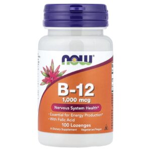 NOW Foods, B-12, 100 Pastilhas