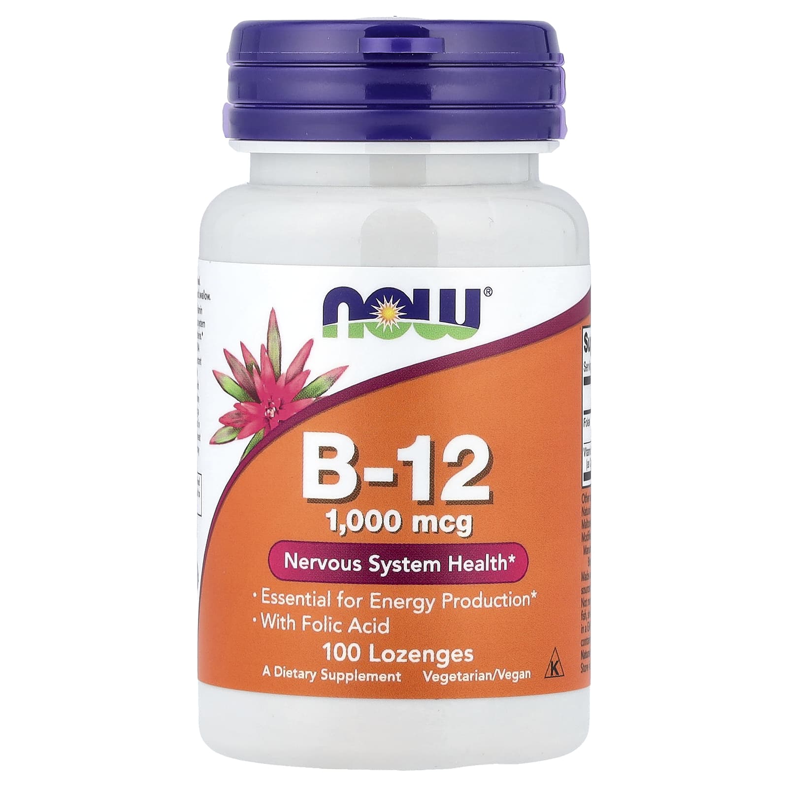 NOW Foods, B-12, 100 Pastilhas