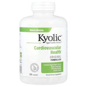 Kyolic, Aged Garlic Extract™, Saúde Cardiovascular, Fórmula Original 100, 300 Cápsulas (300 mg por Cápsula)