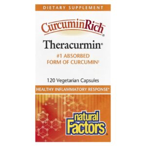 Natural Factors, CurcuminRich, Theracurmin, 30 mg, 120 Cápsulas Vegetarianas