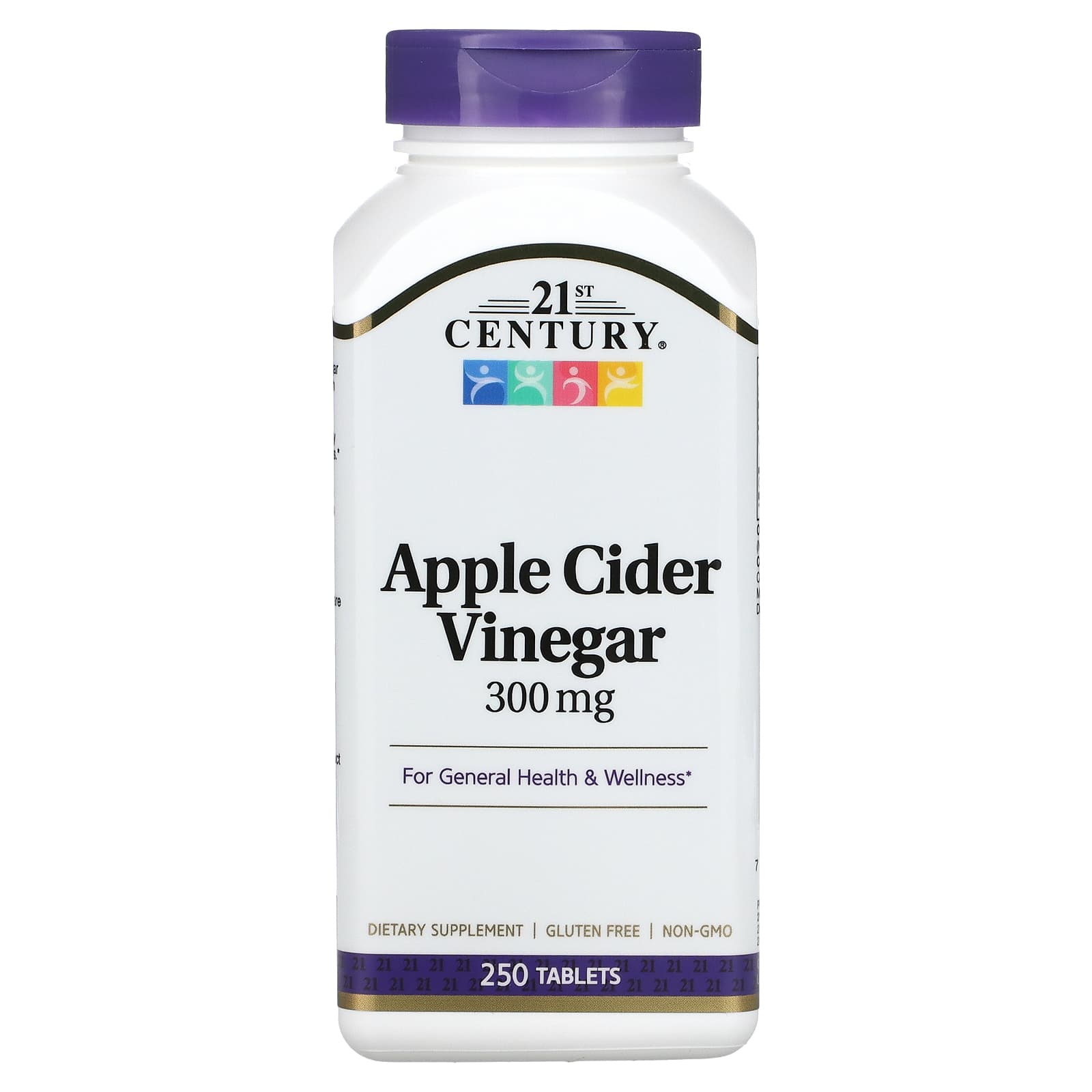 21st Century, Vinagre de Maçã, 300 mg, 250 Comprimidos