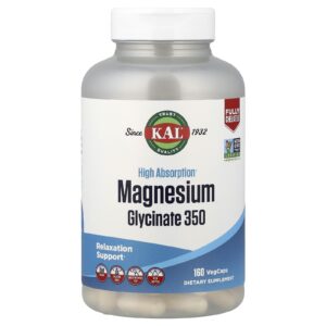 KAL, Glicinato de Magnésio de Alta Absorção 350, 160 VegCaps