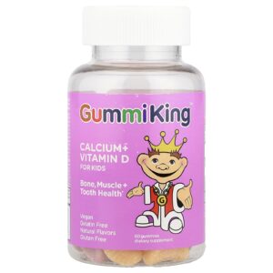 GummiKing, Cálcio + Vitamina D para Crianças, 60 Gomas